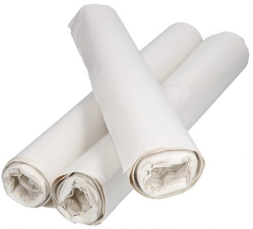 Afvalzak 90 x 120cm T100 wit (10 rol x 10 stuks)